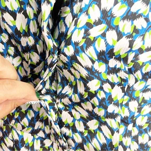 Jason Wu Collection Green Button Up Printed Day Midi Dress Size 2 - Picture 5 of 11